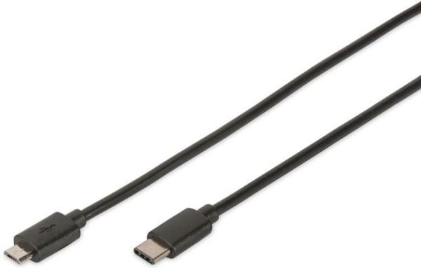 DIGITUS - USB-kaapeli - USB-C (han) til Micro-USB Type B (han) - USB 2.0 - 3 A - 1,8 m - lajittelu