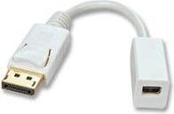 Lindy 41060, 0,15 m, DisplayPort, Mini DisplayPort, Hankjønn, Hunkjønn, Hvit