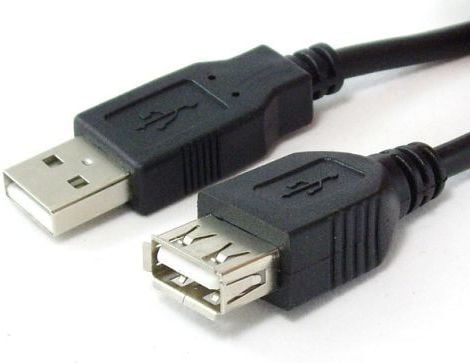 Sharkoon - USB-forlengelseskabel - USB (hunn) til USB (hann) - USB 2.0 - 2 m - svart