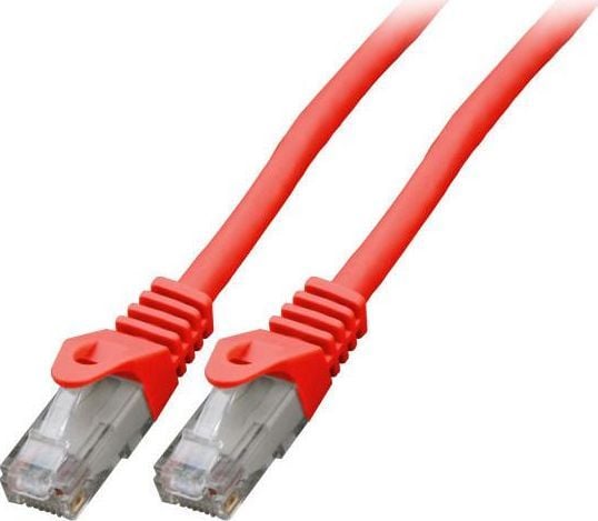 EFB Elektronik K8104RT.0,5, 0,5 m, Cat6, U/UTP (UTP), RJ-45, RJ-45, Rød