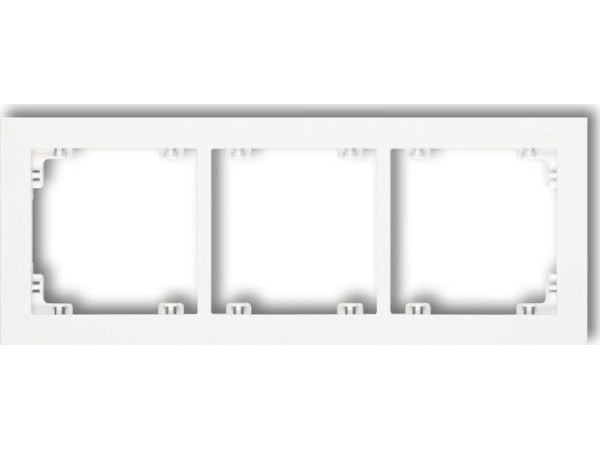 Karlik Deco universell trippelram i matt vit plast (25DR-3)