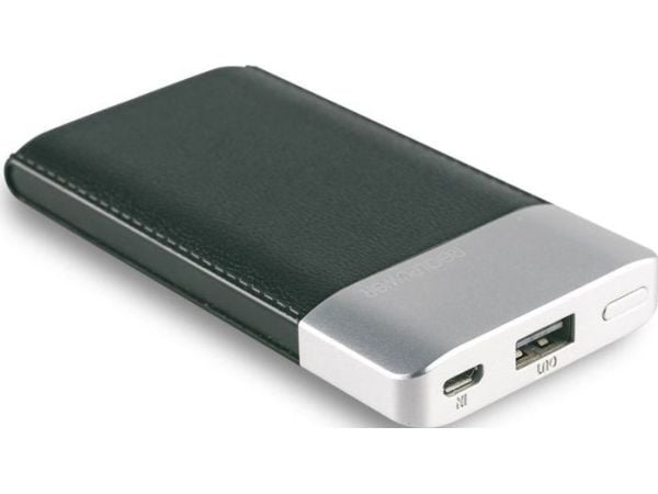 RealPower PB-4000 Fashion, 4000 mAh, Lithium Polymer (LiPo), Sort, Sølv