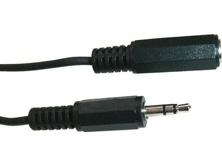 Schwaiger - Hodetelefonsforlengelseskabel - mini-phone stereo 3.5 mm hunn til mini-phone stereo 3.5 mm plugg - 5 m - svart - flat