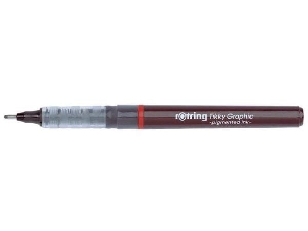 Rotring 1904752, Gelépenn med hette, Sort, Burgunder, 0,2 mm
