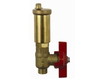 Afriso automatisk lufteventil 3/8" Solar m. kuleventil 6b 150°C (77996)