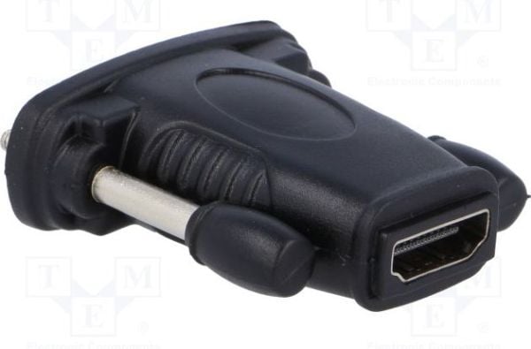 Goobay 68482, HDMI 19pin F, DVI-D 24+1pin M, Svart