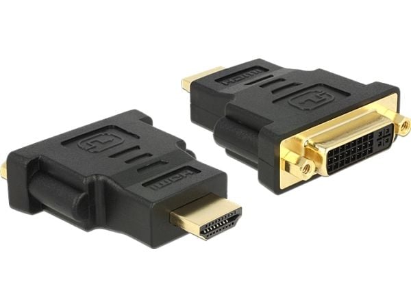 Delock Adapter HDMI uros > DVI 24+5 pin naaras - Videoadapter - DVI-I hun til HDMI han