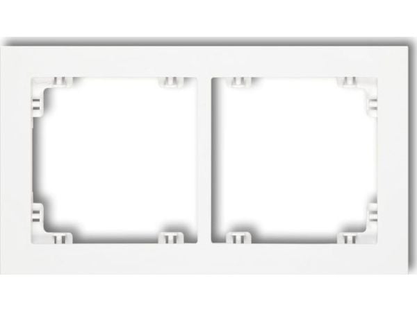 Karlik Deco universell dubbel ram i plast matt vit (25DR-2)