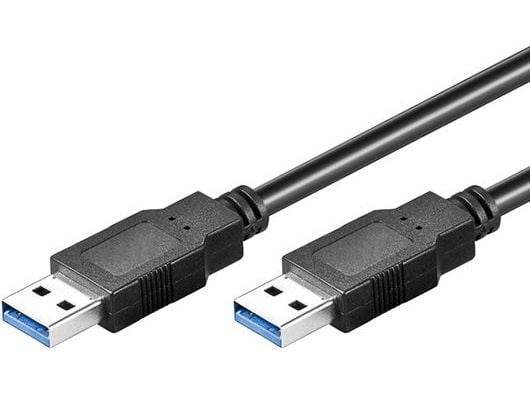 Goobay USB 3.0 AA 300 HiSpeed, 3m, 3 m, USB A, USB A, Hankjønn/hankjønn, Sort