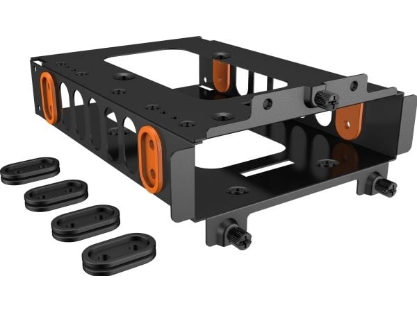 be quiet! - Hus til lagringsenhed - kapacitet: 1 kovalevy tai 2 SSD - sort, orange