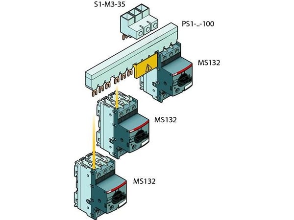 Käsikäyttöinen moottorisuoja MS132 1,0–1,6 A