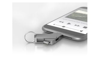 Terratec 272989, USB Type-C, 2 x Micro-USB, Sølv