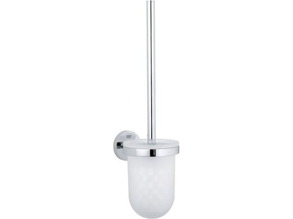GROHE Essentials, Toalettbørste og holder, Kromfarget, Glass, Metall