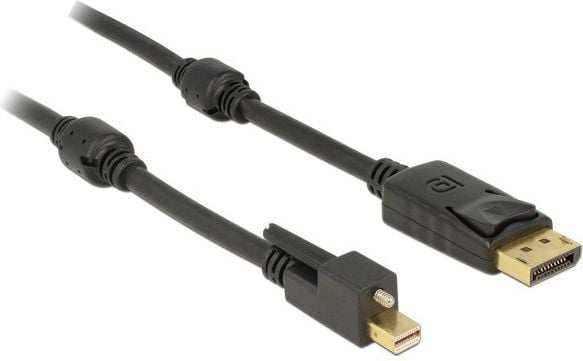 Delock - DisplayPort-kabel - DisplayPort (hann) til Mini DisplayPort (hann) - 2 m - tommelskruer - svart