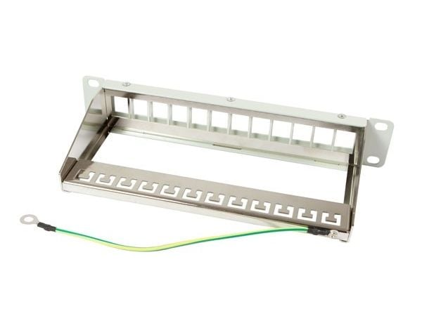 Keystone modulfeste 10Patchpanel for 12xTP-modul 1HE lysegrå Synergy 21