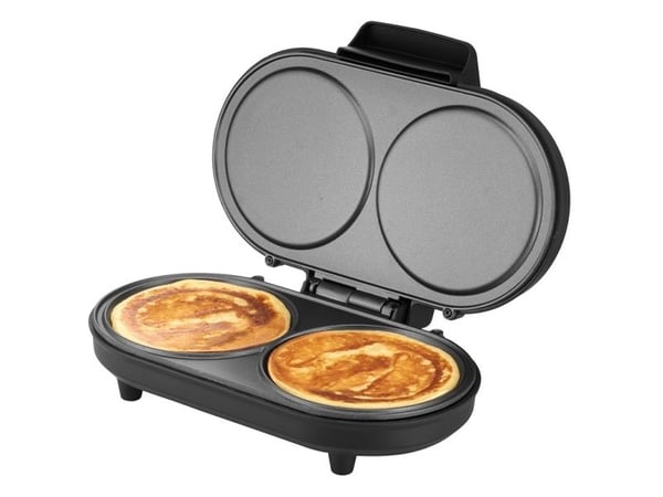 UNOLD 48165 American - Pannekakemaskin - 1 kW - børstet rustfritt stål / svart