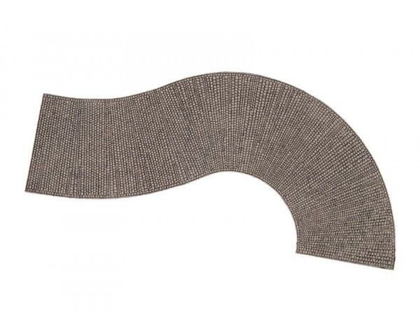 NOCH Structured Curve “Cobblestone”, HO (1:87), Grå