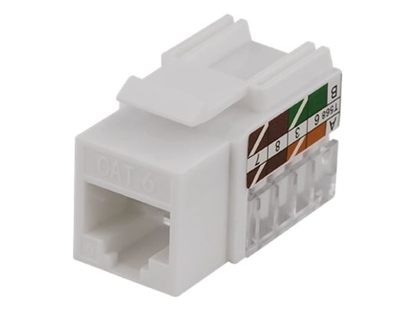 DELTACO MD-111 - Modulinnlegg - CAT 6 - UTP - RJ-45 - hvit