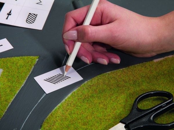 NOCH Street Marking Templates, N (1:160), Grå