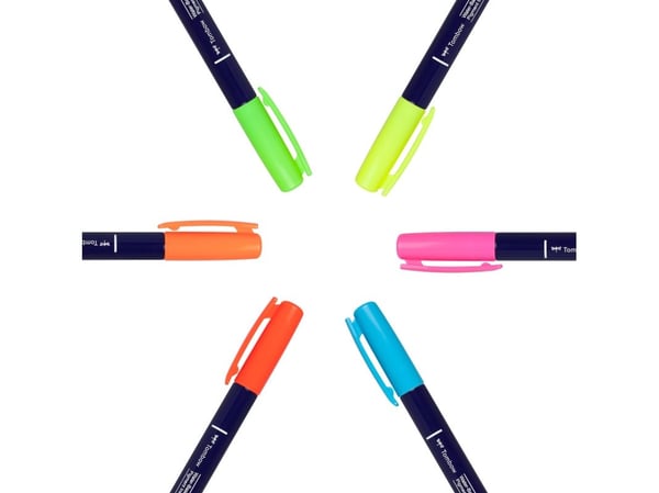Tombow WS-BS-1P, Musta, Musta, Pyöreä, Vesipohjainen muste, 1 kpl, Kupla