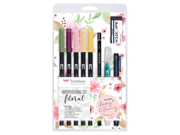 Tombow Marker ABT Dual Brush Akvarelsæt Floral
