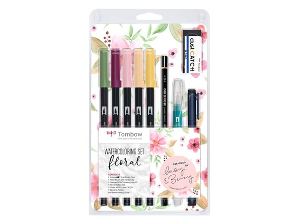 Tombow Marker ABT Dual Brush Akvarelsæt Floral