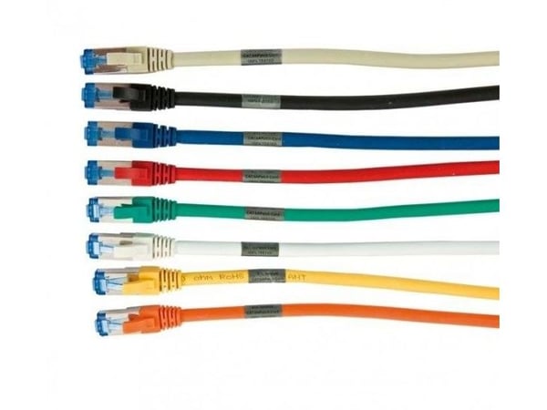 Korkabel RJ45 CAT6A 500 MHz 0,15 m blå SSTPSFTP AWG26 LSZH Synergy 21