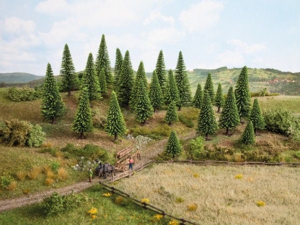 NOCH Model Spruce Trees, Brun, Grön