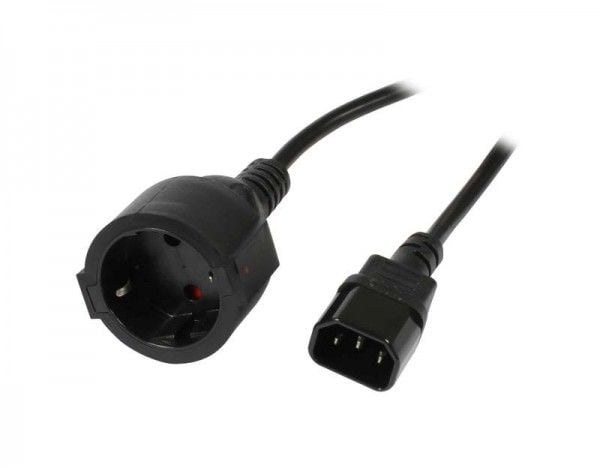 Nätkabel 230V för kylanordningar C14 CEE7 Schuko 18 m Synergy 21