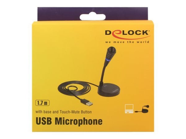 Delock - Mikrofon - USB - sortera