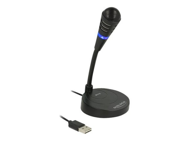 Delock - Mikrofon - USB - sortera