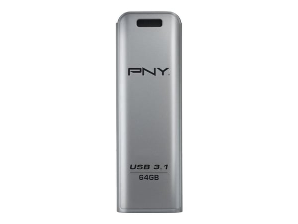 PNY Elite Steel - USB-flashstasjon - 64 GB - USB 3.1