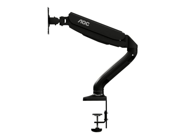 AOC AS110D0 - Monteringssats - justerbar arm - för LCD-display - aluminiumlegering - svart - skärmstorlek: upp till 27 tum - disk-monteringsbar