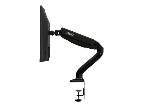 AOC AS110D0 - Monteringssett - justerbar arm - for LCD-skjerm - aluminiumslegering - svart - skjermstørrelse: inntil 27" - skrivebordsmonterbar