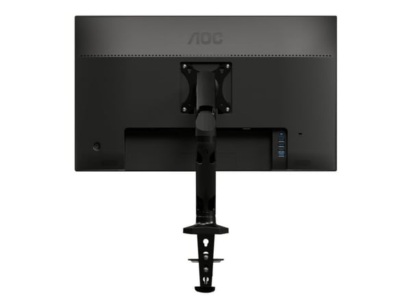 AOC AS110D0 - Monteringssett - justerbar arm - for LCD-skjerm - aluminiumslegering - svart - skjermstørrelse: inntil 27" - skrivebordsmonterbar