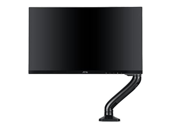AOC AS110D0 - Monteringssats - justerbar arm - för LCD-display - aluminiumlegering - svart - skärmstorlek: upp till 27 tum - disk-monteringsbar