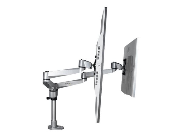 StarTech.com Desk Mount Dual Monitor Arm, Premium nivelletty monitorivarsi, jopa 27" VESA Mount -näytöt, korkeussäädettävä monitorikiinnike, pyöriv...