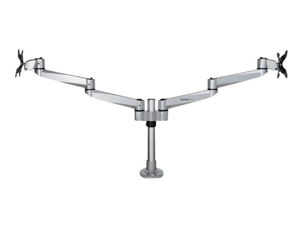 StarTech.com Desk Mount Dual Monitor Arm, Premium nivelletty monitorivarsi, jopa 27" VESA Mount -näytöt, korkeussäädettävä monitorikiinnike, pyöriv...