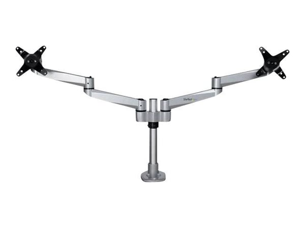 StarTech.com Skrivbordsmonterad arm för dubbelskärm - Svängbar - Premium - Monteringssats - justerbar arm - för 2 LCD-bildskärmar - aluminium - sil...