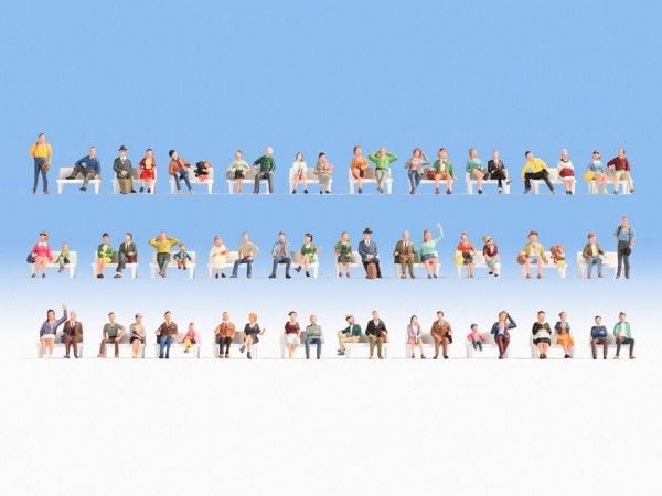 NOCH Sitting figures, N (1:160), Flerfarget