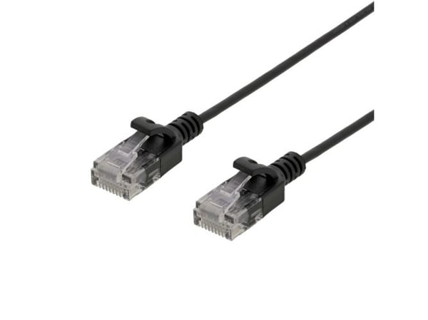 DELTACO - Koblingskabel - RJ-45 (hann) til RJ-45 (hann) - 50 cm - UTP - CAT 6 - halogenfri, formstøpt, uten hindringer, flertrådet - svart