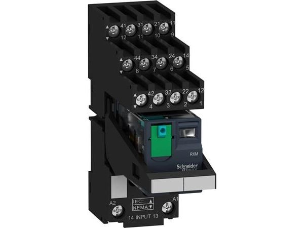 Schneider Electric RXM4AB2BDPVS, Musta, Läpinäkyvä, 24 V, UL 508 EN/IEC 61810-1 CSA C22.2 No 14 IEC 61984 EAC Lloyd''s IP20, 1500 VA, 6 A, 26,9 x 8...