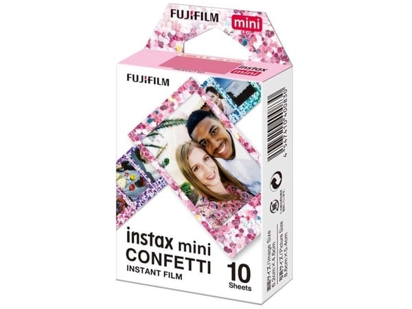 Fujifilm Instax Mini CONFETTI - Färgfilm för snabbframkallning - instax mini - ISO 800 - 10 exponeringar