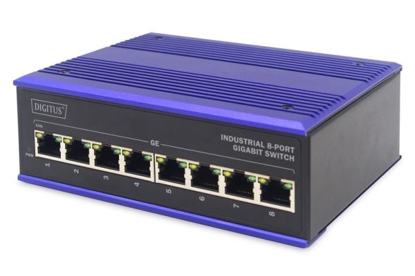 Digitus DN-651119, Hallitsematon, L2, Gigabit Ethernet (10/100/1000), Täysin kaksipuolinen, Seinäkiinnitteinen