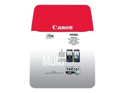 Canon PG-560/Cl-561, Perusvärintuotto, 7,5 ml, 8,3 ml, 180 sivua, 2 kpl, Monipakkaus