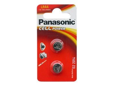 Panasonic LR-44EL/2B - Batteri 2 x LR44 - alkaliskt - 120 mAh