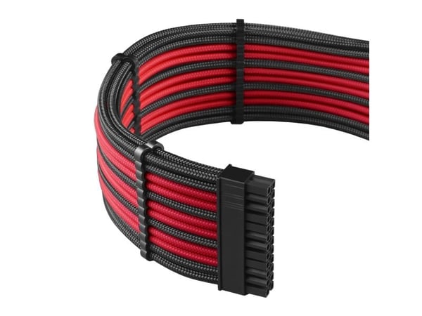 CableMod PRO Series ModMesh - Skjøteledningskabelsett - formstøpt - svart, rød