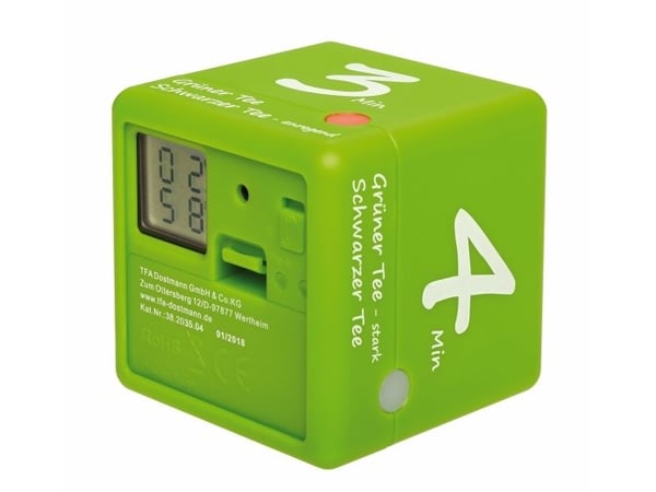 TFA Cube Timer - Kjøkkentidtaker trådløs - lys grønn