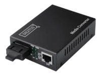 DIGITUS DN-82020-1 - Fibermedieomformer - 100Mb LAN - 10Base-T, 100Base-FX, 100Base-TX - RJ-45 / SC flermodus - opp til 2 km - 1310 nm