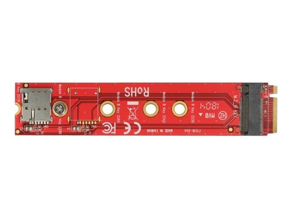 Delock Adapter M.2 key B male > M.2 key B slot port saver + Nano SIM slot - Kontrollerkort - M.2 Card - M.2 Card